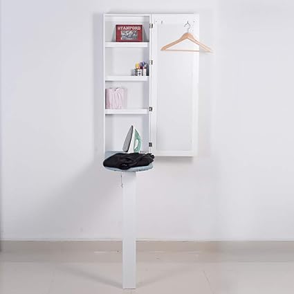 Tabla de Planchar de Pared, Gabinete Centro de Planchar Estantes de