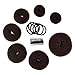 Donut Bun Maker, MORGLES Hair Bun Maker 7pcs Hair Ring Style Bun Maker Set with 5pcs Hair Elastic Bands, 20pcs Hair Pins (Dark Brown)