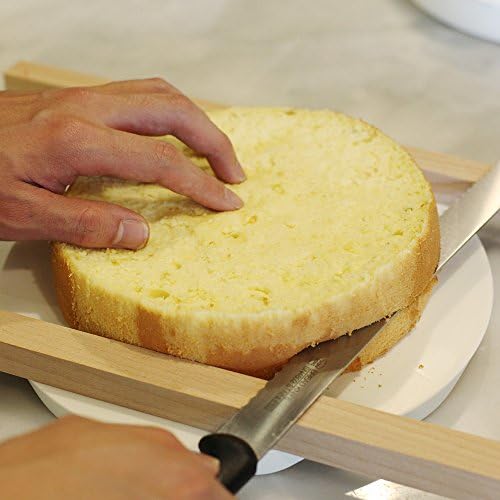 Cake Bread Cutter Leveler Kit Wooden for Layer /Chiffon, MSART Bread Slicer, Great for Any Width Size Cake or Bread with 3 Heights. Beech Wood, 6 Pieces