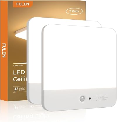 Fulen LED Ceiling Light Motion Sensor Battery Operated Remote