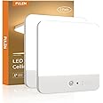 FULEN Motion Sensor Ceiling Light Fixture, Cordless Closet Light Battery Operated, Rechargeable Magnetic Mount LED Shower Light for Bathroom,Stairs,Garage,Hallway, Color Change, 2 Pack