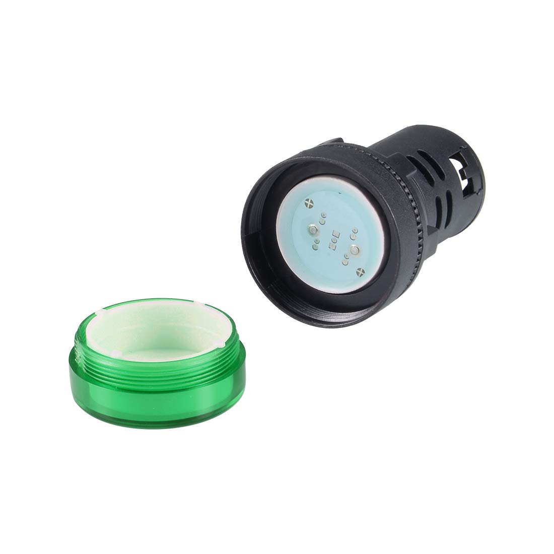 uxcell 10Pcs Green Indicator Light AC 380V, 22mm Panel Mount, for Electrical Control Panel, HVAC, DIY Projects: Industrial & Scientific