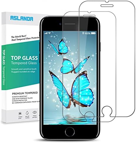 Aslanda iPhone 8 /7 /6s Plus Screen Protector, iPhone 8 Plus Tempered Glass, Screen Protector Bubble Free, 9H Hardness 3D Touch Compatible Best Glass For Your Best Phone