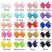 40PCS 2 Inch Baby Hair Bows Clips for Girls Grosgrain Ribbon Fully Lined Infant Hair Clips Accessories for Baby Girls Newborns Toddler in Pairs