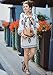 Floerns Women's Long Sleeve Palm Leaf Print Ethnic Style Shift Dress