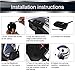 Evary Motorcycle Bluetooth Headset Intercom with Universal Microphone Kit Range 1200m with 8 Hours Talk Time for Motorcycles Scooters or 2 More Aspects Communication (Dual)