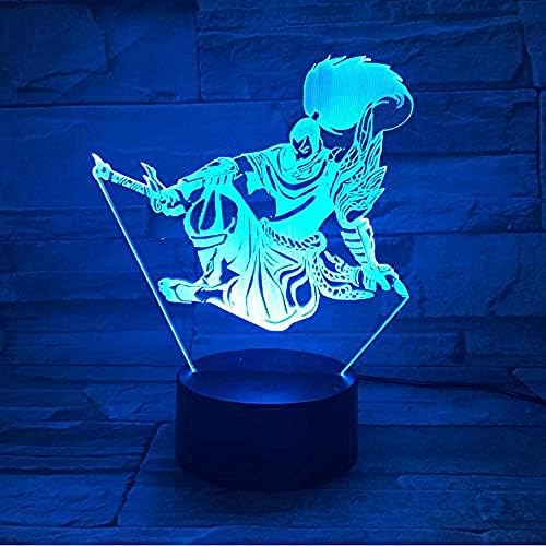 League of Legends LOL Led Night Light Touch Sensor 7 Color Children Children Can Not Forgive Yasuo Touch Remote Control Remote Lighting Night Light Home Bedroom Bedside Decorative Lights