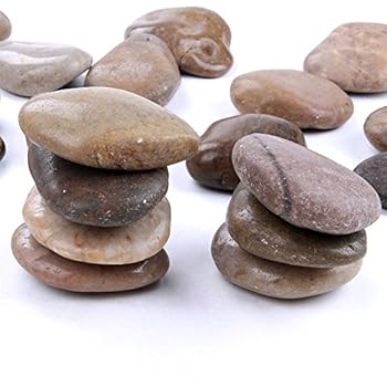 skullis 4 Pounds 2-3 inch Natural Rocks Painting Kindness Rocks Crafting Party Pack Bundle River Stones Painting Crafts - Natural Smooth Surface Arts & Crafting Rock Painting Supplies Kid Painters