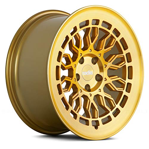 RADI8 r8a10 Gold Brushed Face Wheel Finish (19 x 8.5 inches /5 x 112 mm, 40 mm Offset)