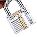 BleuMoo 1Pc Locksmith Transparent Visable Cutaway Practice Padlock Lock Training Skill Pick