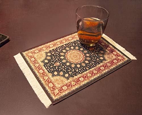 Beautiful Persian Rug Mouse Pad, Office Decor Desktop Oriental Rug, Computer Mousepad, Persian Desk Rug Coaster Mouse Pad