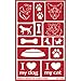3 Armour Etch Over N Over Reusable Glass Etching Stencils Set | Farmhouse Animal, Pets, Bee Theme | Designs: Rooster, Chicken, Cow, Pig, Duck, Dog, Cat, Paw, Bumblebee, Honeycomb
