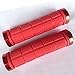 607 Bike Hand Grips, MTB Grips Handlebar Lockable Mountain Antiskid Shockproof Aluminum Alloy Locking Ring Comfy Soft TPR Rubber Handlebar for Bicycle Mountain Bike BMX Folding Bike 1 Pair (Red)
