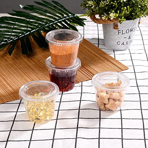 [5.5 OZ, 50 Sets] EDI Clear Disposable Plastic Portion Cups with