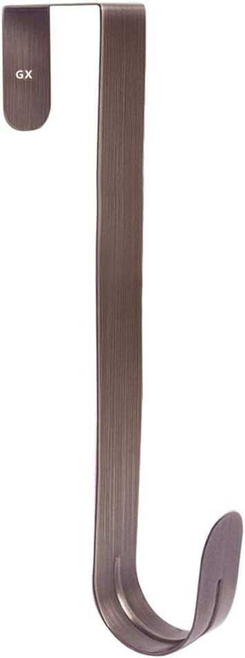 GameXcel 12" Wreath Hanger for Front Door - Large Wreath Metal Hook for Christmas Wreath Over The Door Hanger Bronze: Home & Kitchen