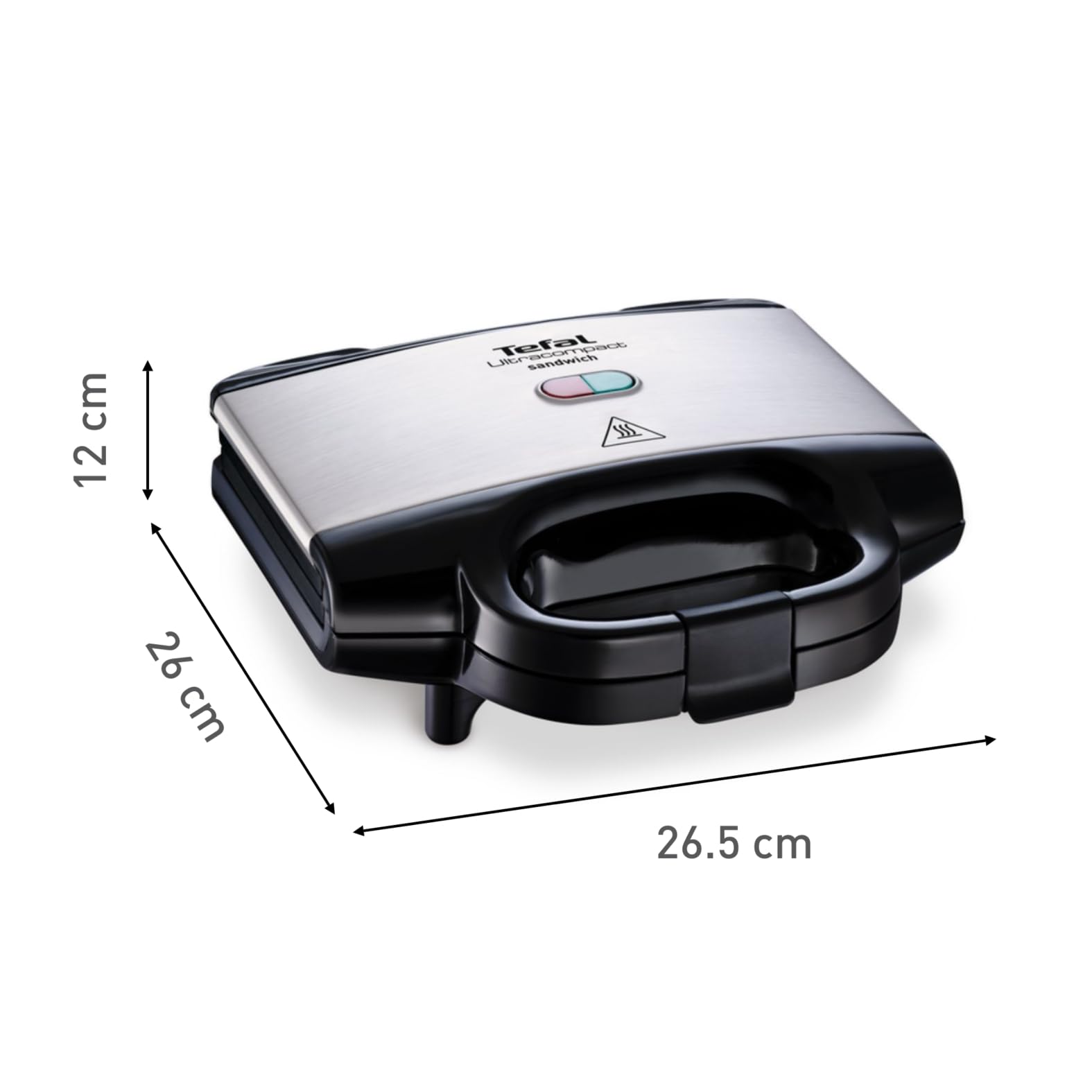 Tefal Sandwichmaker für knusprige Dreiecks-Sandwiches, Antihaft-Platten kein Anbrennen, wärmeisoliert sicher zum Anfassen, vertikale platzsparende Aufbewahrung, Kontrollleuchte, Sandwichtoaster Grill 6