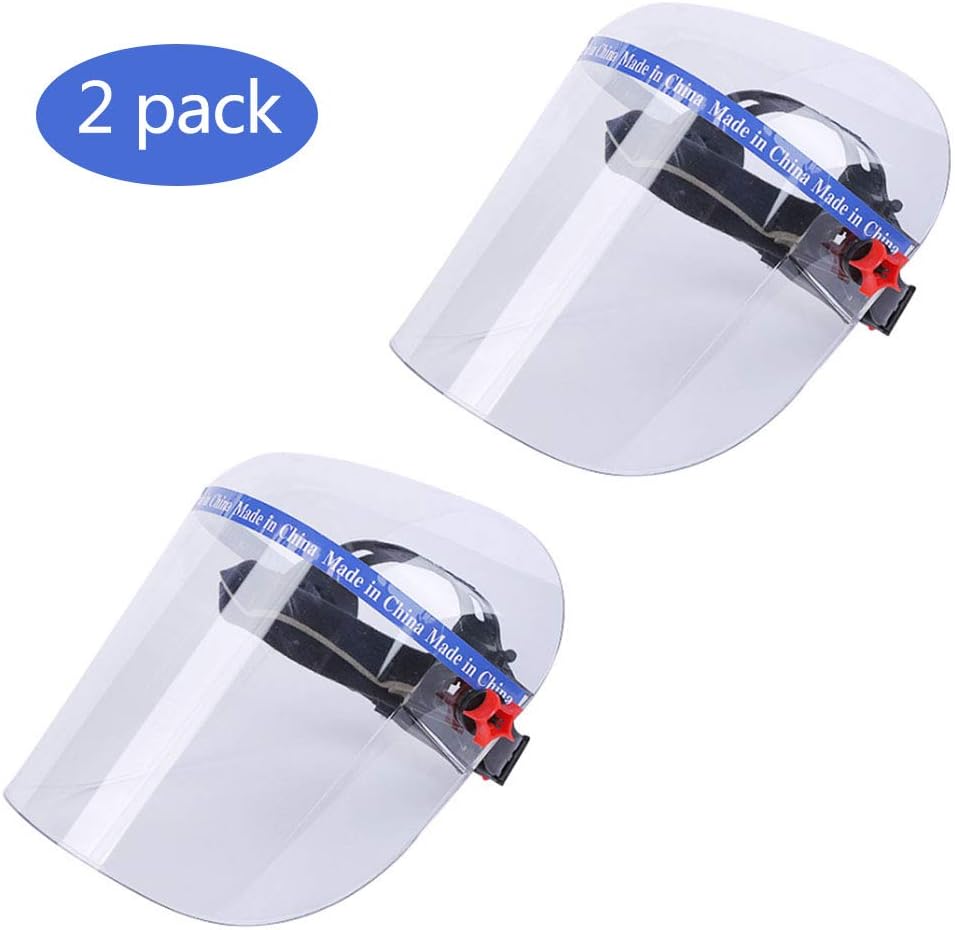 JOEPET Welding Helmet, 2Pcs Protective Full Face Mask Welding Helmet Anti-UV Clear Safety Anti Splash Shield Visor Workplace Protection Supplies