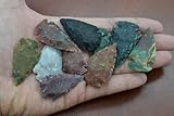 10 Pcs Assort Agate Stone Spear Point Arrowhead 1 1/2