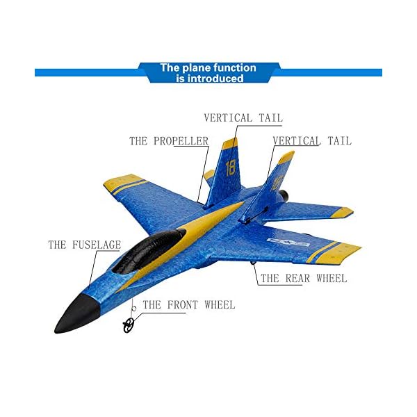 HSKB F-18 RC Segelflugzeug, Brushless 6-Achsen Gyro Kunstflug RC Elektro Flugzeug RTF EPP Foam 3.5CH 2.4G Toys RC… – Bild 6