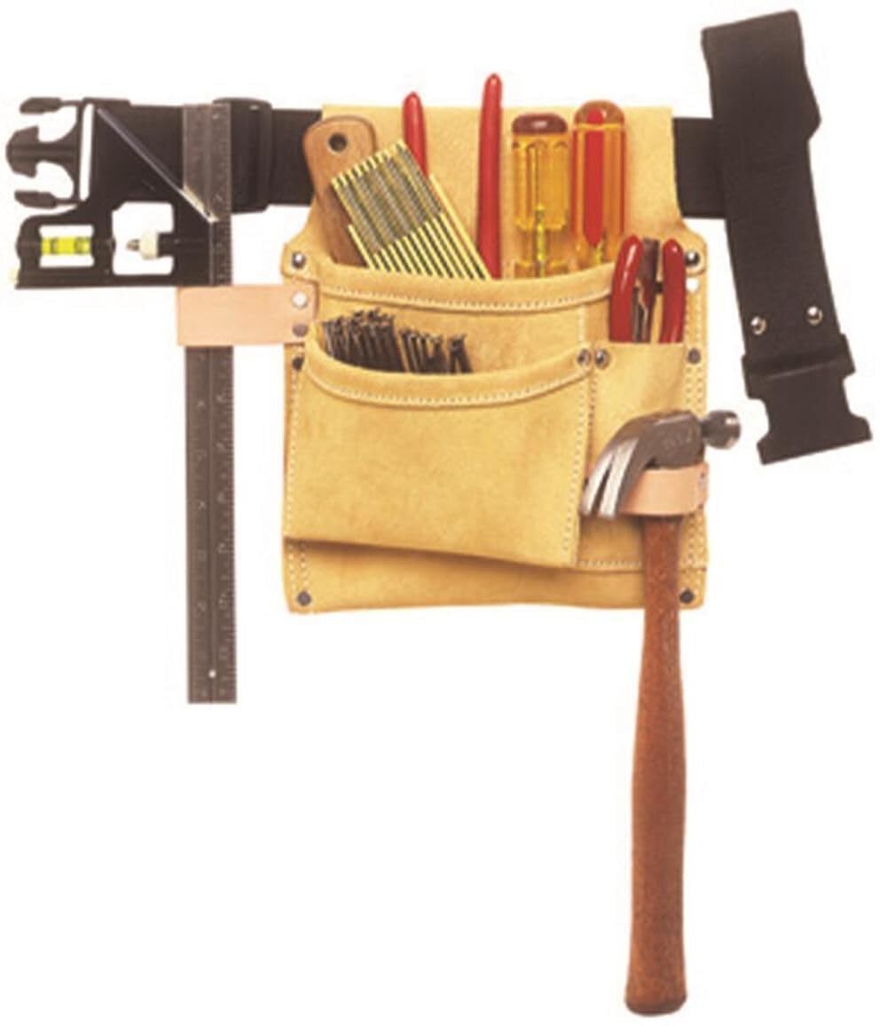 CLC IP489X 3 Pocket Suede Tool Bag with Poly Web Belt
