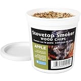 Apple Wood Smoker Chips- 100% Natural, Fine Wood Smoker and Barbecue Chips- 1 Pint