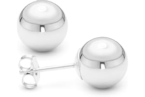 JEWELRY AFFAIRS 14K White Gold Ball Stud Earrings