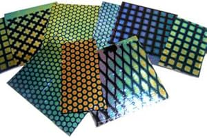 ITECFREELY 1/4 Lb Dichroic Scrap Thin Black Patterned Glass Coe90 Fusible Dc117