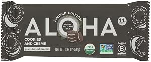 Aloha Organic Cookies & Creme Protein Bar Sgl, 1.98 OZ