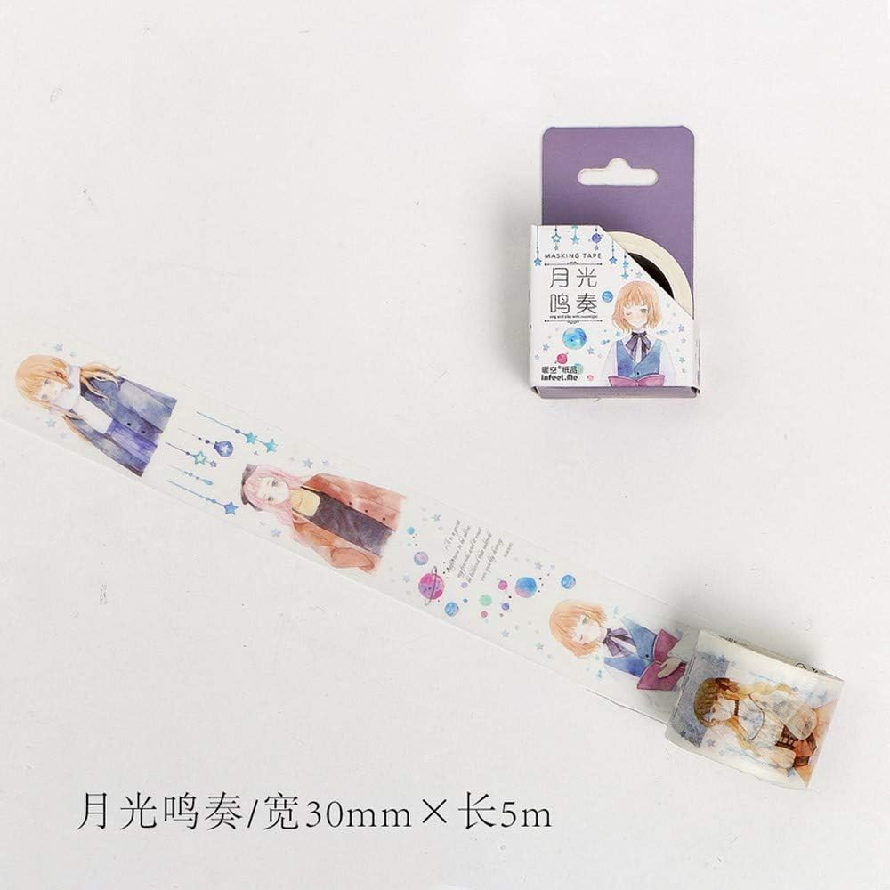 CHINAJIAODAI 1 pcs 15 mmx7 m Kawaii Sea Ocean Paper washi Tape Masking Decoration Tape Stickers Scrapbooking Cute Stationary,k