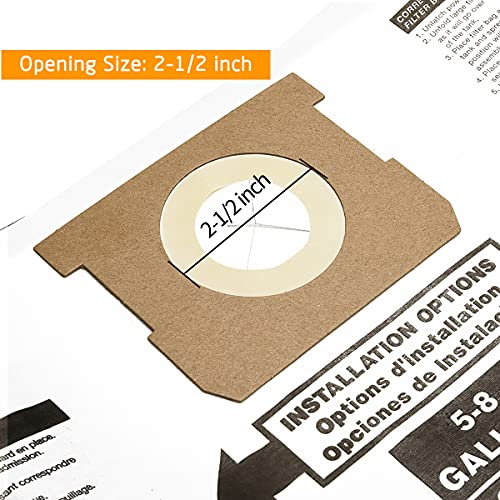FUNTECK 5 Pack Dust Collection Bags for 5-8 Gallon Shop Vac, Replacing Model Type E, Part#9066100(general purpose)