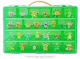 Battle Toy Organizer - The Perfect Toy Figure Storage Box- Fits Up to 40 Figures In All Styles - Large Sturdy Case And Carrying Handle (Lime/Green)