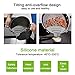 Clip-On Strain Strainer,kitchen Food Strainers Heat Resistant Silicone for Spaghetti,Pasta,Ground Beef Grease,Colander and Sieve Snaps On Bowls,Fits all Pots and Bowls PDA Approved (Gray)