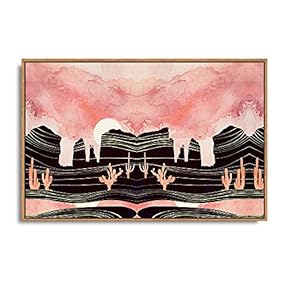 Framed Home Artwork Abstract Mountain Nature Scenery for...