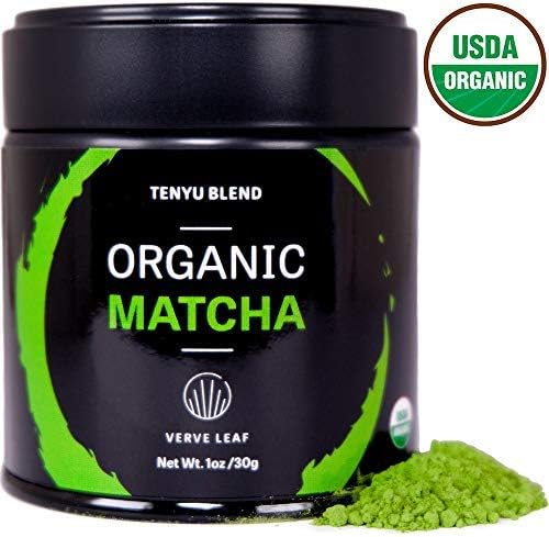 Verve Leaf Organic Japanese Ceremonial Grade Matcha - Quality Authentic Matcha With a Bright Vivid Green Colour - Our Pure Matcha Provides Sustained Energy and Boosts Your Metabolism-Tenyu Blend (30g)