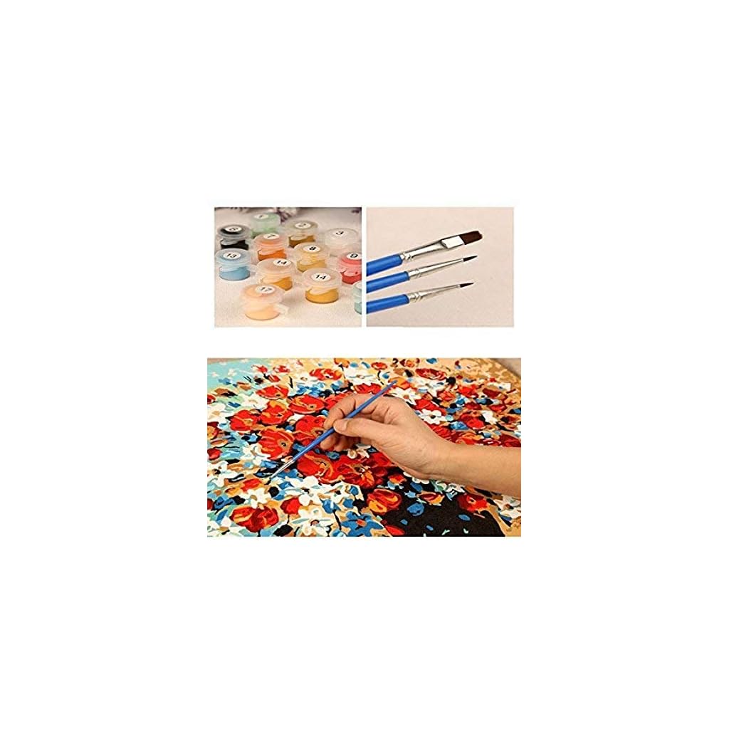Wallflexi Malen nach Zahlen Kits Graue Gitarre Rahmenlose