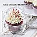 Green Direct Jumbo Muffin/Cupcake Boxes Single Compartment Stackable Cupcake Carrier - Plastic Dome Holder - Clear Containers BPA Free Pack of 50
