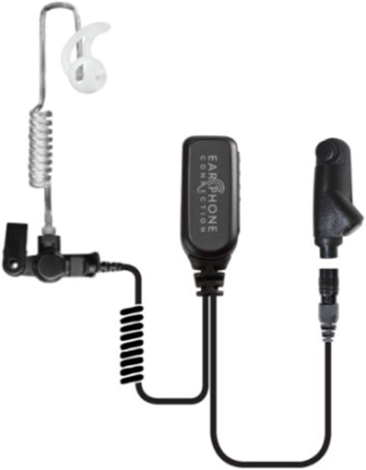 Hawk Lapel Microphone Earpiece Headset with Quick Release Adapter for Harris Macom XG-100 and XL-200P Two Way Radios