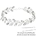 Yean Wedding Headband, Silver Bridal Hair Wreath Leaves Long Hair Vine Bridal Halo Wedding for Women and Girls