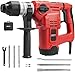 MPT 1 Inch SDS-plus 8.5 Amp Heavy Duty Rotary Hammer Drill,3 Functions Reverse and Variable Speed,Include 3 Drill Bits,Grease,Chisel with Case