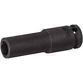 Jetech 3/8-Inch Drive 10mm Deep Impact Socket with 6-Point Design, Heat-Treated Chrome Molybdenum Alloy Steel, Metric