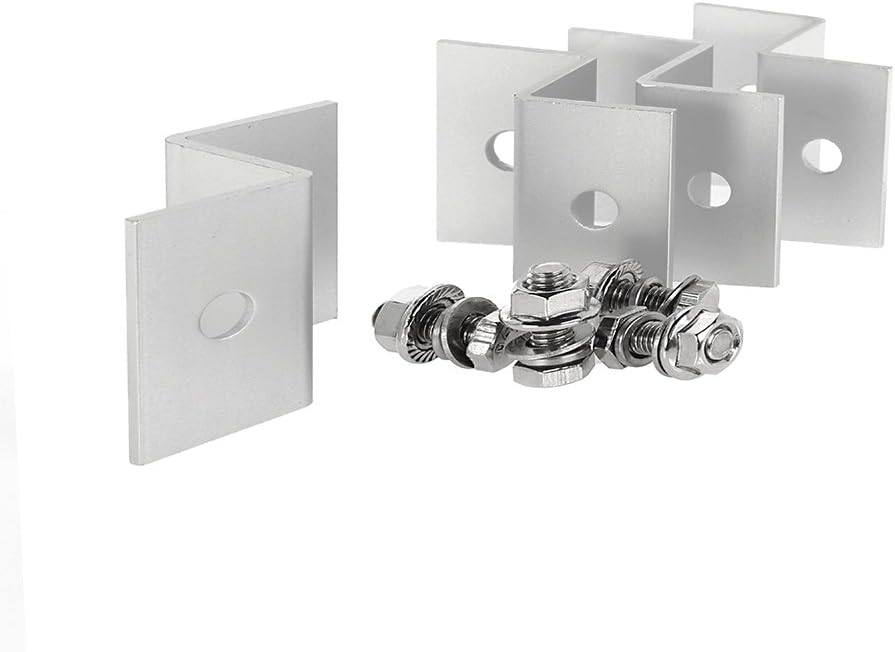 Offgridtec© 38 mm Aluminium Z Overlap Clips with Stainless steel Screws, Set of 4, Z-holder 38 Mm