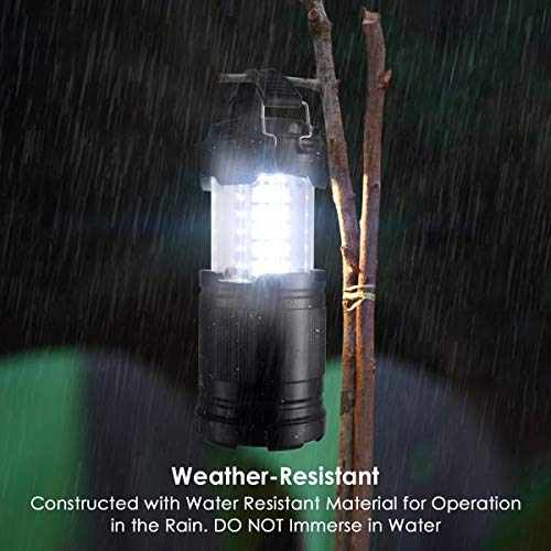 Camping Lantern, 2 Pack Portable LED Flashlights for Camping, Hiking, Reading, Hurricane, Power Outage (2PACK)