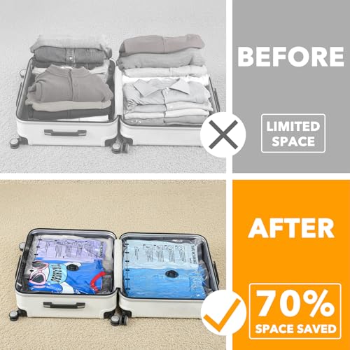 SpaceAid Travel Vacuum Bags for Luggage with Electric Pump, 24 Pack Vacuum photo 7