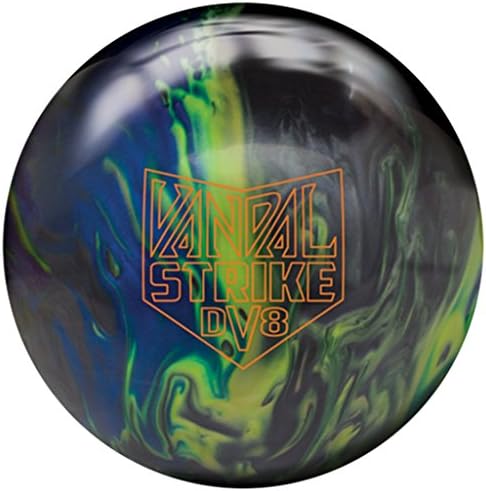 DV8 Vandal Strike Bowling Ball- Black/Yellow/Blue Pearl