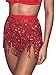Glamaker Women's Summer Beach Wrap Sequins Tassel Mini Skirts Belly Dance Hip Scarf Belt