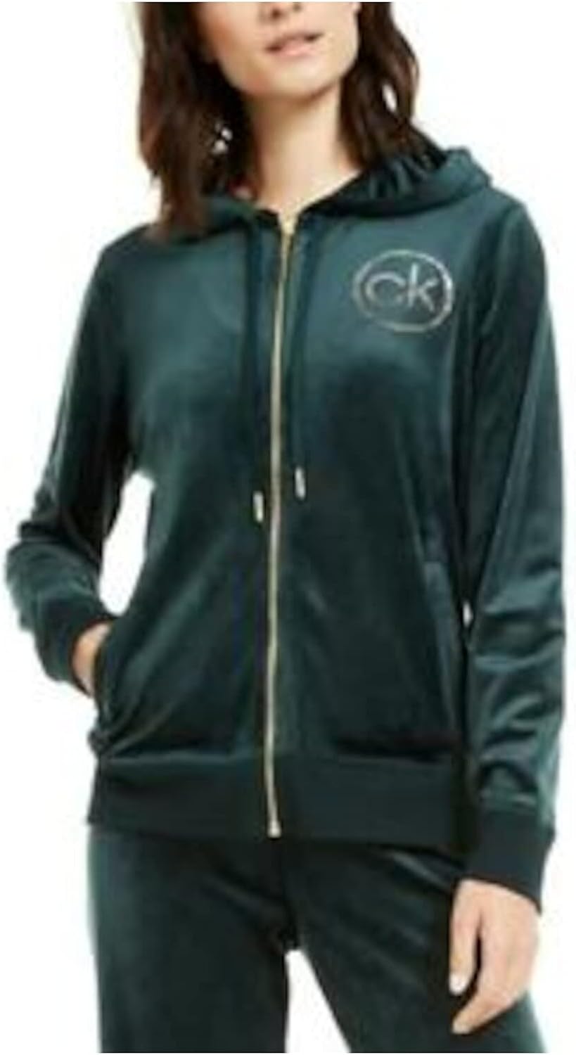 Calvin Klein Womens Green Zip Up Evening Jacket UK Size4 CALVIN