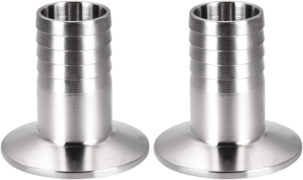 uxcell Tri Clamp Hose Adapter 1.988 Inch Flange to 1 Inch Hose Barb
