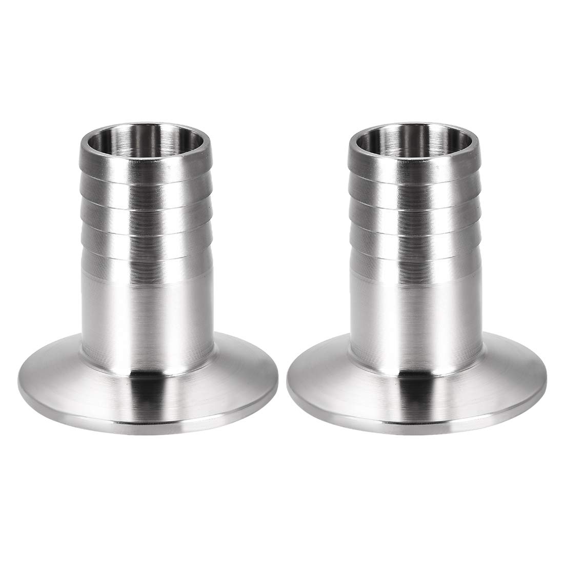 sourcing map Clamp Hose Adapter 1.988 Inch Flange to 1 Inch Hose Barb Fitting 2 Pcs