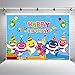 GYA Cartoon Bady Shark Underwater Backdrop for Photography Undersea World Whale Shark Starfish Seahorse Photo Background Children Birthday Party Adventure Family Portrait Gathering Photography