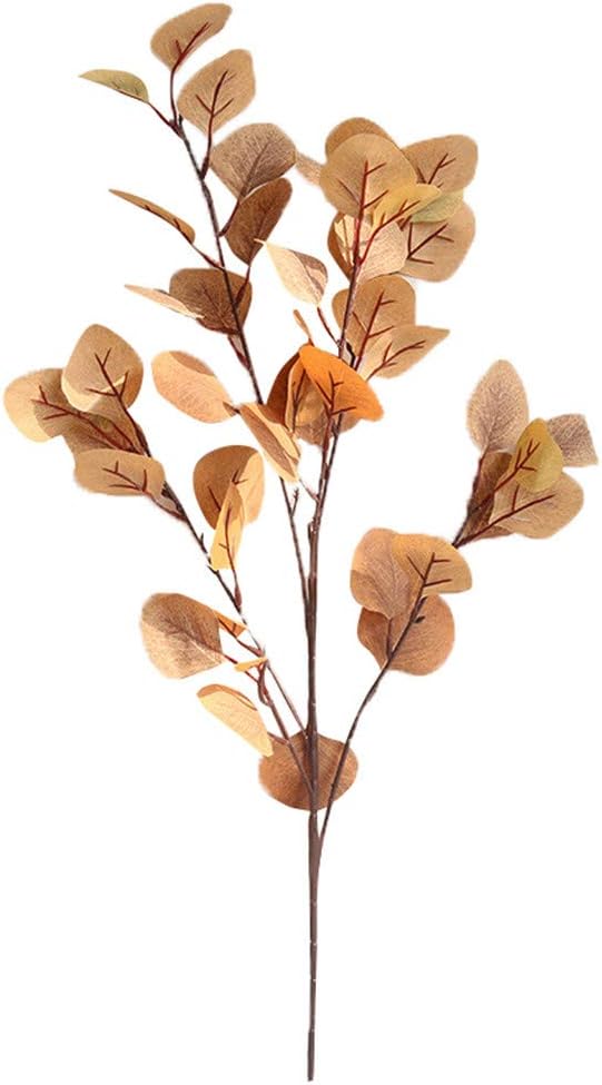 Vovotrade Artificial Plants Leaves Money Leaf Ginkgo Leaves Fake Leaf Foliage Garden Flower Artificial Plants for Office